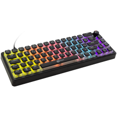 TECLADO MECANICO GAMER KALKAN DRAKAR 65% COM KNOB PRETO RAINBOW KLK00052