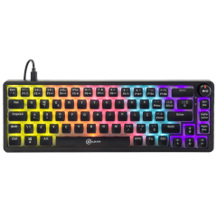 TECLADO MECANICO GAMER KALKAN DRAKAR 65% COM KNOB PRETO RAINBOW KLK00052