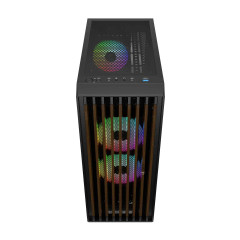 GABINETE GAMER GAMDIAS AURA GC4 ELITE ARGB PRETO COM 3 FAN
