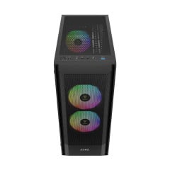 GABINETE GAMER GAMDIAS AURA GC6 ELITE ARGB PRETO COM 3 FAN