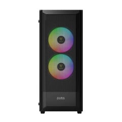 GABINETE GAMER GAMDIAS AURA GC6 ELITE ARGB PRETO COM 3 FAN