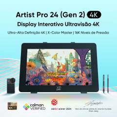 MESA DIGITALIZADORA ARTIST PRO 24 GEN 2 DRAWING DISPLAY PRETO MD240UH-US