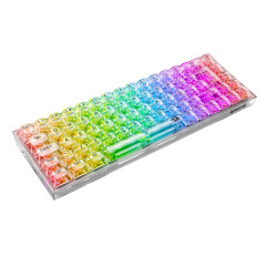 TECLADO MECANICO GAMER REDRAGON CASTOR PRO RGB TRANSPARENT S/F - K631CT-RGB-PRO