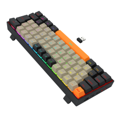 TECLADO MECANICO GAMER DRACONIC PRO RGB PRETO, CINZA E LARANJA SWITCH MARROM S/F - K530-OG&GY&BK-RGB-PRO (PT-BROWN)