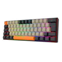 TECLADO MECANICO GAMER DRACONIC PRO RGB PRETO, CINZA E LARANJA SWITCH MARROM S/F - K530-OG&GY&BK-RGB-PRO (PT-BROWN)