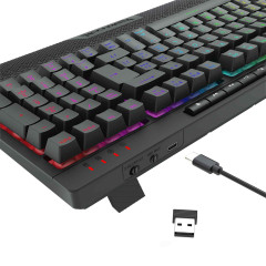 TECLADO MEMBRANA GAMER SHIVA PRO 98 RGB PRETO S/F - K515RGB-PRO PT