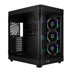 GABINETE GAMER GAMDIAS NESO P1 PRO B PRETO COM 3 FAN