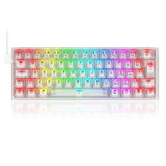 TECLADO MECANICO GAMER REDRAGON FIZZ RGB CRYSTAL K617CT-RGB PT