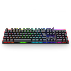 TECLADO MECANICO RATRI RGB PRETO SWITCH MARROM K595RGB PT-BROWN