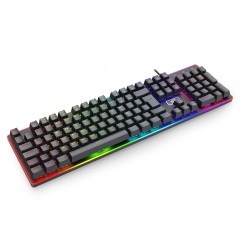 TECLADO MECANICO RATRI RGB PRETO SWITCH MARROM K595RGB PT-BROWN