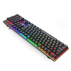 TECLADO MECANICO RATRI RGB PRETO SWITCH MARROM K595RGB PT-BROWN