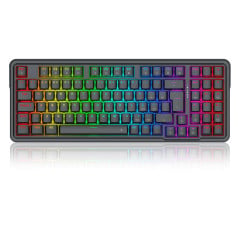 TECLADO MECANICO GAMER GLORIA RGB PRETO SWITCH DUST-PROOF MARROM K664-RGB (PT-BROWN)
