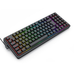 TECLADO MECANICO GAMER GLORIA RGB PRETO SWITCH DUST-PROOF MARROM K664-RGB (PT-BROWN)