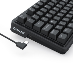 TECLADO MECANICO GAMER GLORIA RGB PRETO SWITCH DUST-PROOF MARROM K664-RGB (PT-BROWN)