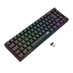 TECLADO MECANICO GAMER REDRAGON DEIMOS RGB PRETO COM SWITCH DUST-PROOF BROWN K599-KNS