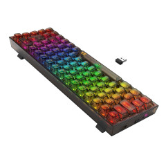 TECLADO MECANICO GAMER CASTOR PRO RGB PRETO SWITCH CRYSTAL LINEAR S/F - K631CTB-RGB-PRO