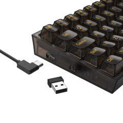 TECLADO MECANICO GAMER CASTOR PRO RGB PRETO SWITCH CRYSTAL LINEAR S/F - K631CTB-RGB-PRO