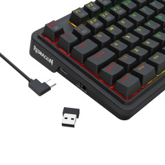 TECLADO MECANICO GAMER UCAL PRO RGB PRETO SWITCH DUST-PROOF BROWN K673-RGB-PRO