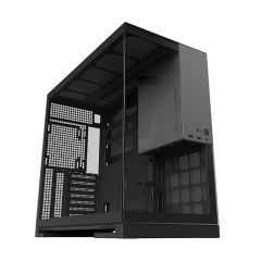 GABINETE GAMER GEOMETRIC MODEL 5 PRETO E CINZA SEM FAN GEO-M5-BG
