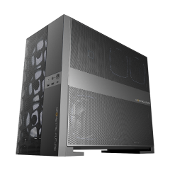 GABINETE GAMER GEOMETRIC MODEL 5 VENT PRETO SEM FAN GEO-M5V-B