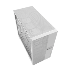 GABINETE GAMER GEOMETRIC MODEL 5 VENT BRANCO COM 5 FANS GEO-M5VF-W