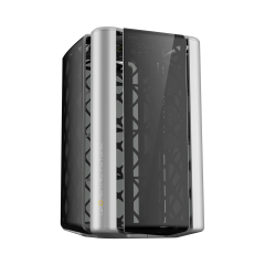 GABINETE GAMER GEOMETRIC MODEL 2 THE ARK GLASS CINZA GEO-M2-GG