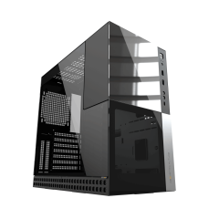 GABINETE GAMER GEOMETRIC MODEL 4 CALIBURR PRETO SEM FAN GEO-M4-CAL