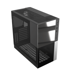 GABINETE GAMER GEOMETRIC MODEL 4 CALIBURR PRETO SEM FAN GEO-M4-CAL