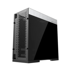 GABINETE GAMER GEOMETRIC MODEL 8 DHARMA PRETO E PRATA GEO-M8-DHA