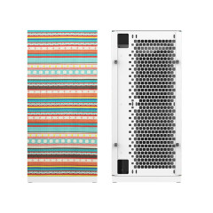 GABINETE GAMER GEOMETRIC MODEL 8 BOHEMIA BRANCO FRONTAL TECIDO GEO-M8-BOH
