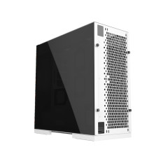 GABINETE GAMER GEOMETRIC MODEL 8 BOHEMIA BRANCO FRONTAL TECIDO GEO-M8-BOH