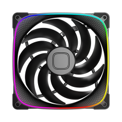 FAN 140MM GEOMETRIC SQUAMA 2503-14B RGB PRETO GEO-S2503B-14S