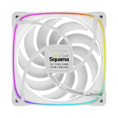 FAN 140MM GEOMETRIC SQUAMA 2503R-14W RGB BRANCO GEO-S2503RW-14S