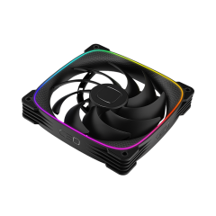 KIT 3 FAN 140MM GEOMETRIC SQUAMA 2503-14B RGB PRETO GEO-S2503B-14T