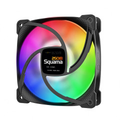FAN 120MM GEOMETRIC SQUAMA 2501B RGB PRETO GEO-S2501B-1