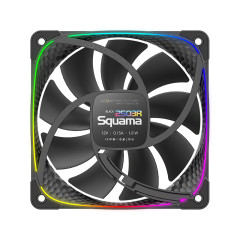 FAN 120MM GEOMETRIC SQUAMA 2503R RGB PRETO GEO-S2503RB-1