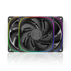 KIT 3 FAN 120MM GEOMETRIC SQUAMA 2503B PRETO GEO-S2503B-3