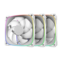 KIT 3 FAN 120MM GEOMETRIC SQUAMA 2503W BRANCO GEO-S2503W-3