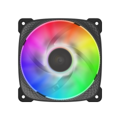 KIT 3 FAN 120MM GEOMETRIC SQUAMA 2505B RGB PRETO GEO-S2505B-3