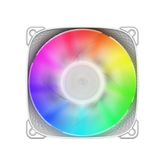 KIT 3 FAN 120MM GEOMETRIC SQUAMA 2505W RGB BRANCO GEO-S2505W-3