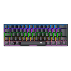 TECLADO MECANICO GAMER ARENA PRO PRETO RAINBOW DUST-PROOF BROWN T-TGK321PRO-BR PT