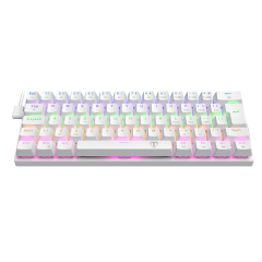 TECLADO MECANICO GAMER ARENA PRO BRANCO RAINBOW DUST-PROOF BROWN T-TGK321W PRO-BR PT