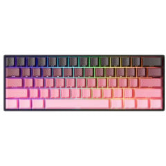 TECLADO MAGNETIC MONSGEEK FUN60 PRO 8K SP RGB US BLACK&PINK GRADIENT