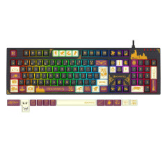 TECLADO MECANICO GAMER HARRY POTTER AMSA HOGWART'S HP-592RGB