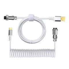 CABO ENROLADO PARA TECLADO USB-C BRANCO A115 WHITE