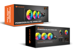 WATER COOLER COUGAR POSEIDON ELITE ARGB 360 PRETO CGR-PSDELRGB-B-360