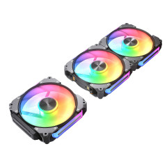 KIT 3 FAN 120MM COUGAR APOLAR 120 ARGB PRETO CF-APR12HB3-RGB