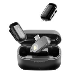 MICROFONE DE LAPELA SEM FIO MAONO WAVE T1 MINI PRETO WM622 TYPE-C