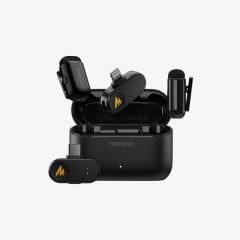 MICROFONE DE LAPELA SEM FIO MAONO WAVE T1 MINI PRETO WM622 TYPE C+LIGHTNING