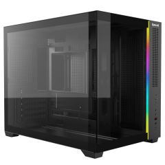 GABINETE GAMER REDRAGON WIDELOAD MINI LITE RGB PRETO SEM FAN CA-611B